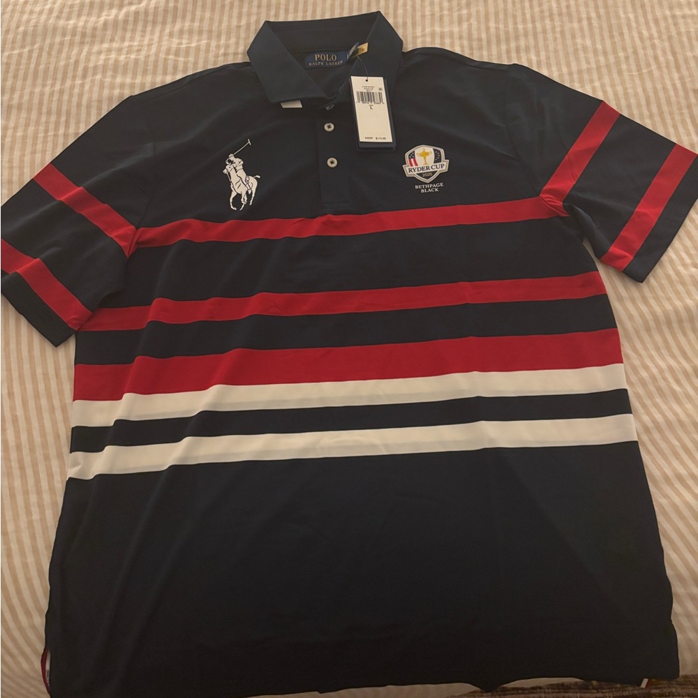 Ralph Lauren 2025 Ryder Cup GolfShort Sleeve Polo Shirt Size Large New With Tags